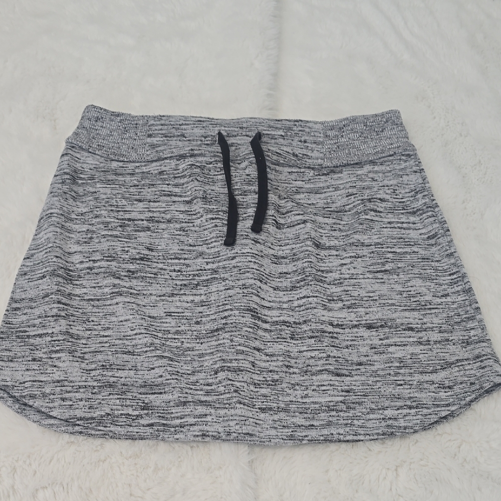 Athleta Charcoal Mini Skirt with Drawstring
